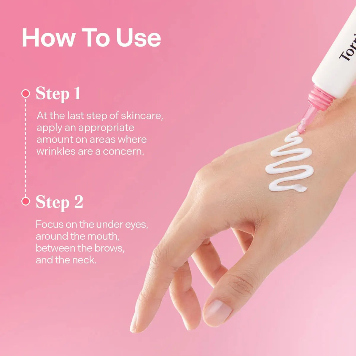 Firming eye cream tube with lifting and hydrating collagen formula