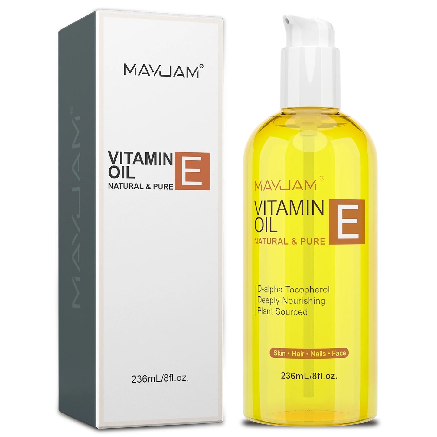 Vitamin E facial oil in dropper bottle for brightening and moisturizing skin