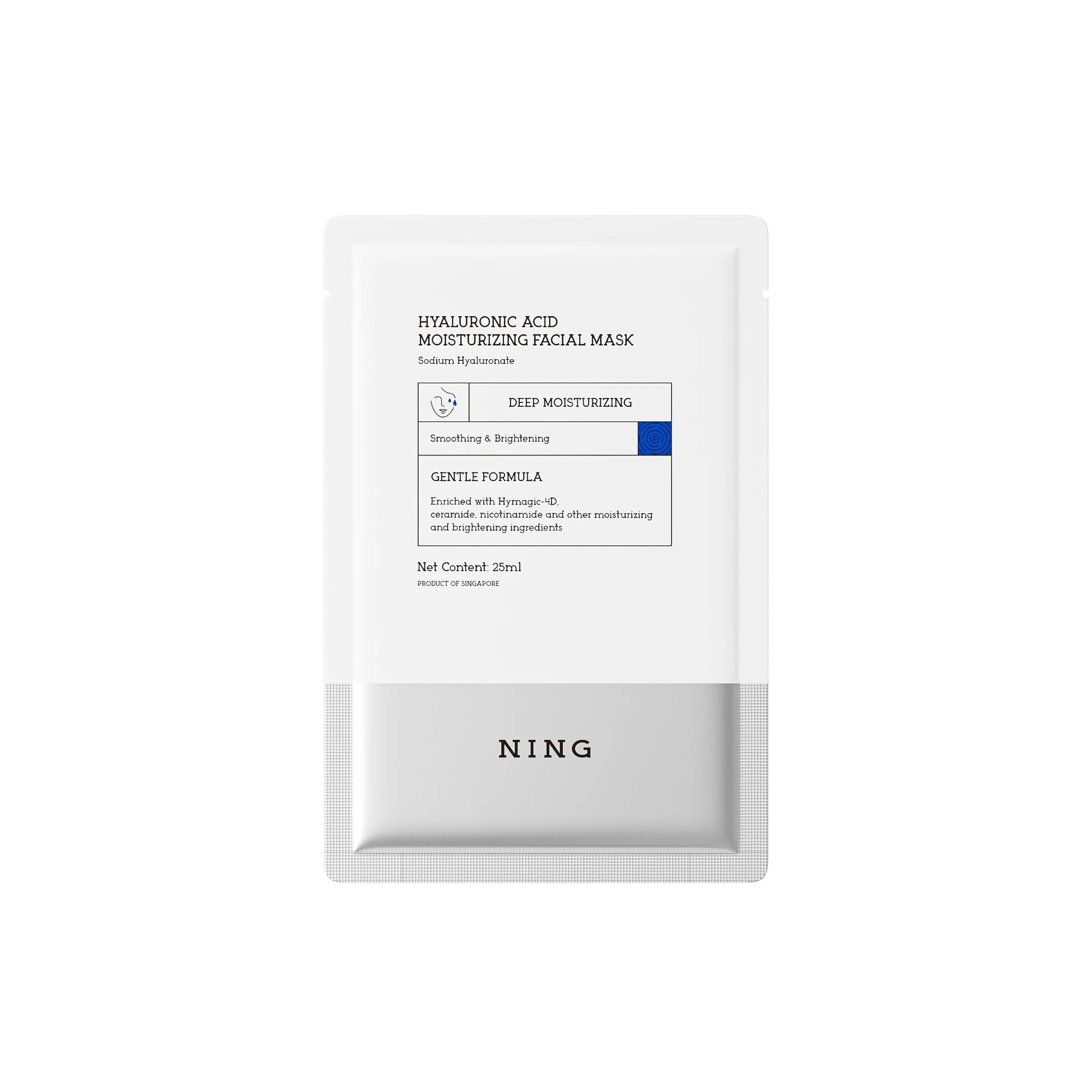Facial sheet mask with hyaluronic acid and niacinamide serum