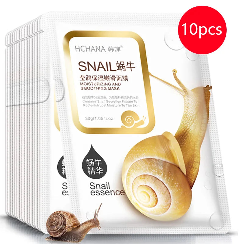 Snail extract essence facial mask for anti-aging skincare