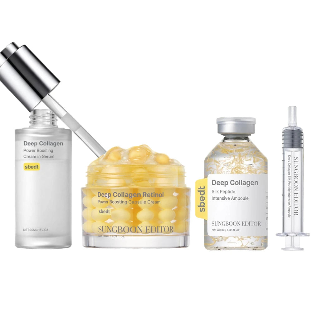 Sungboon Editor — Collagen Silk Peptide Set — Before and after skin radiance results