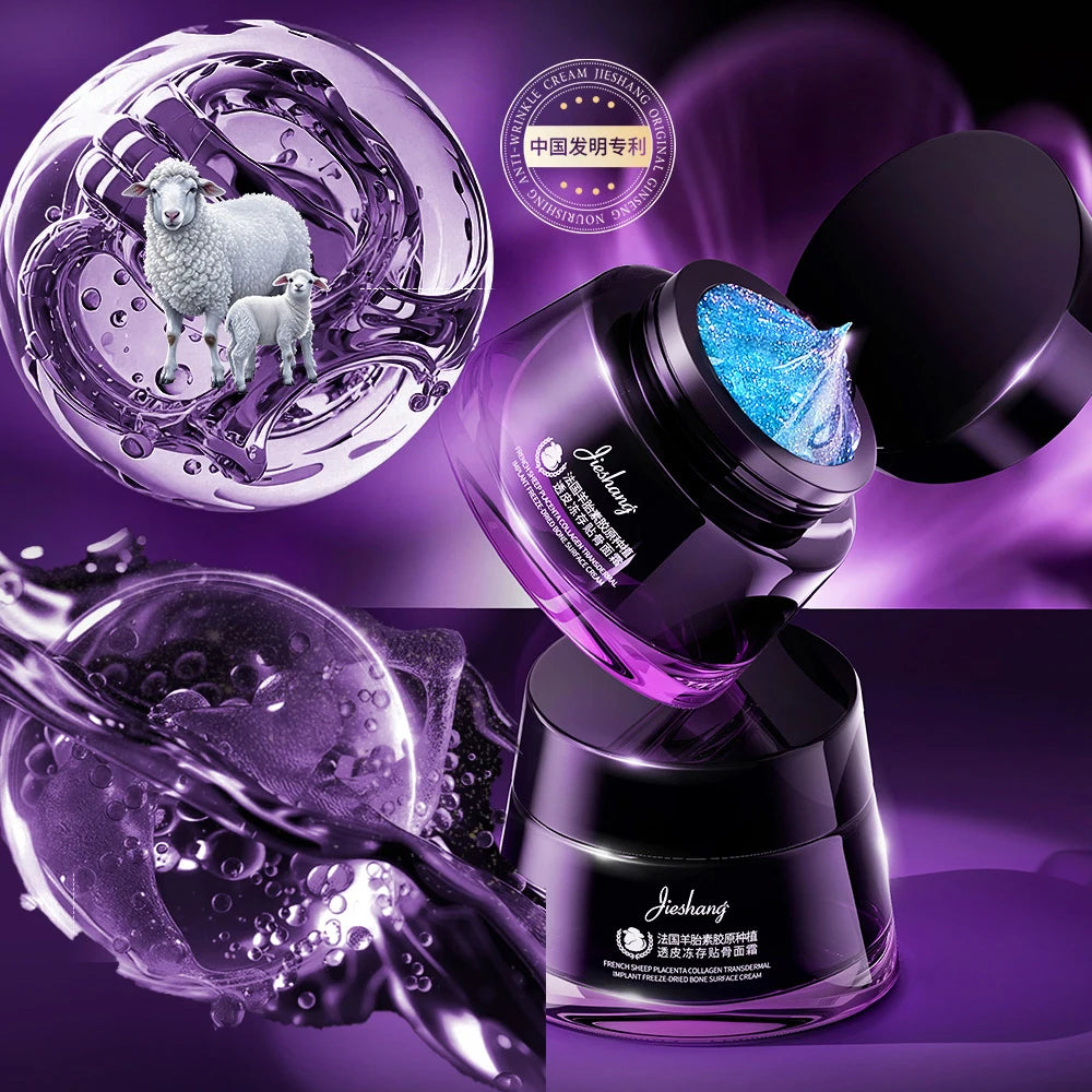 SkinSwaag Beauty — Sheep Placenta Collagen Cream — Cream application on face