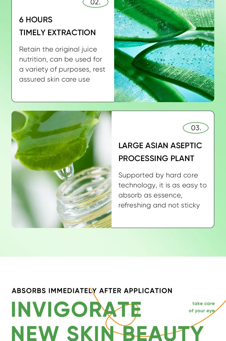 SADOER Aloe Vera Eye Cream Anti Dark Circles Eye Bags Remover Nourishing Moisturizing Firming Eyes Creams Skin Care Proudcts