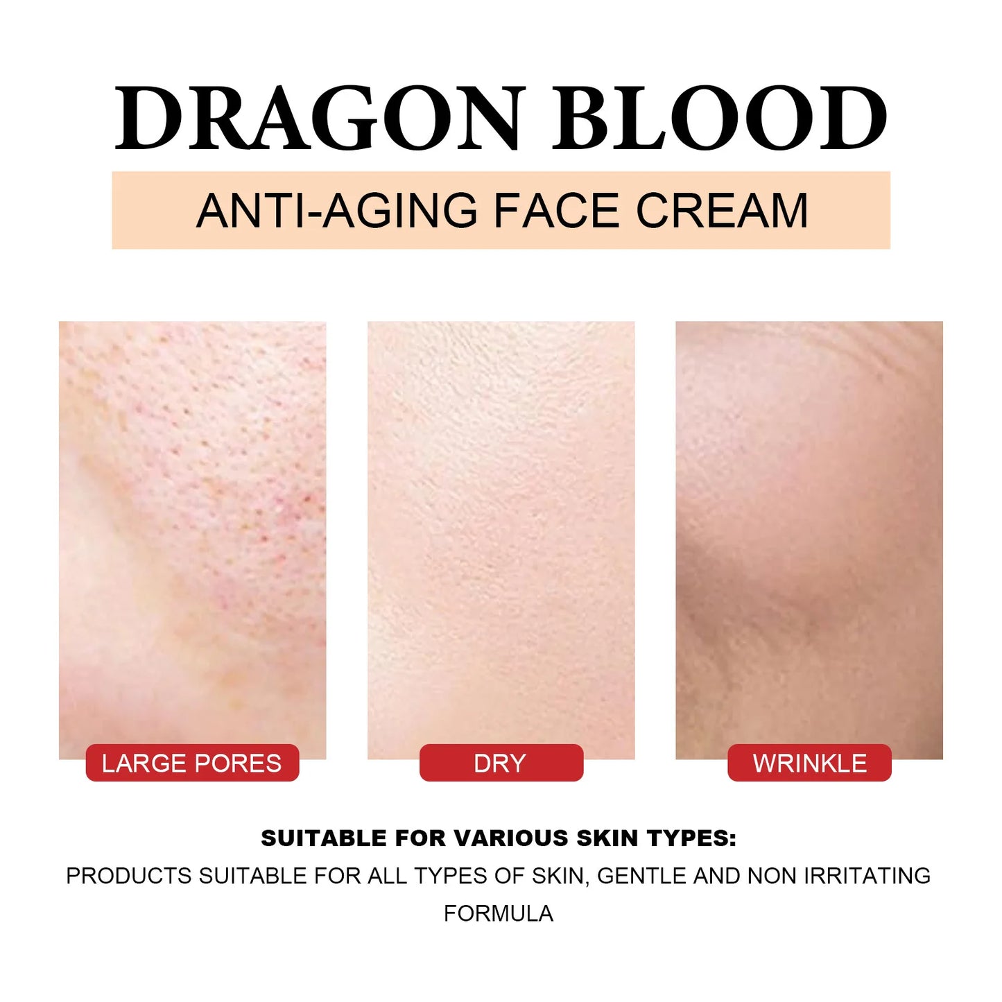 EELHOE Dragon Blood Facial Cream — Dragon Blood Resin — Application on face with facial massage
