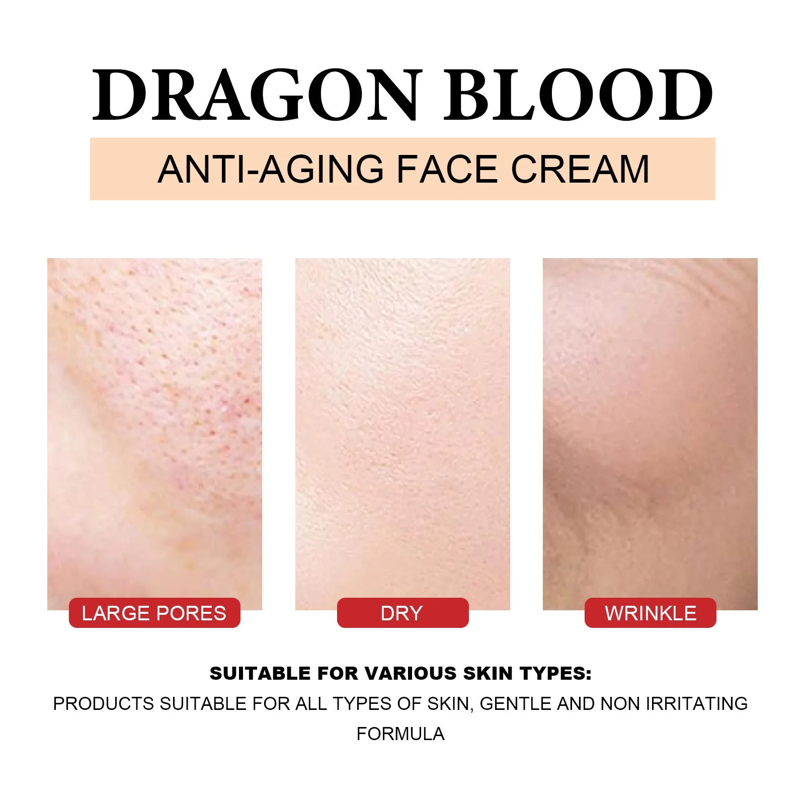 EELHOE Dragon Blood Facial Cream — Dragon Blood Resin — Application on face with facial massage