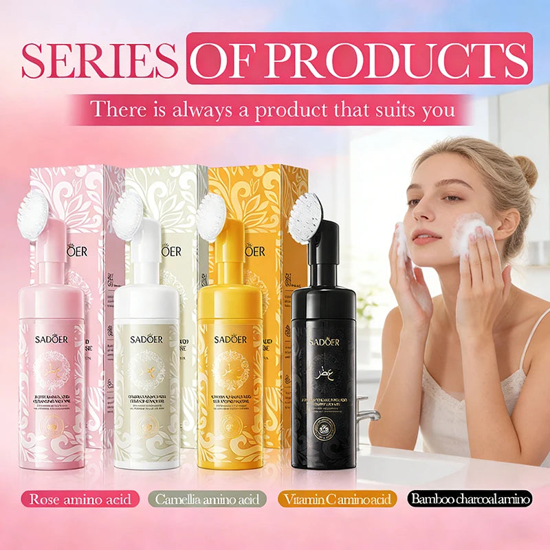 Vitamin C deep cleansing face wash foam for brightening, moisturizing, and pore refining.