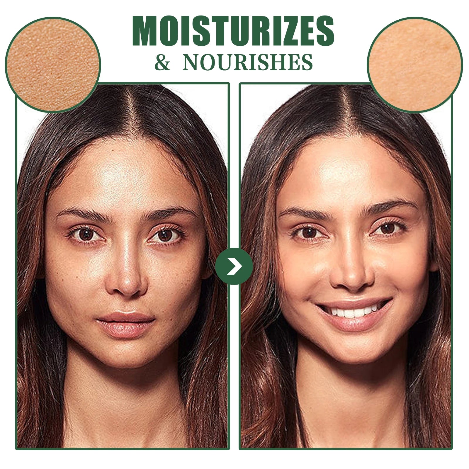 EELHOE Collagen Firming Wash-Free Sleeping Mask — Collagen & Peptide — Before and after firming result
