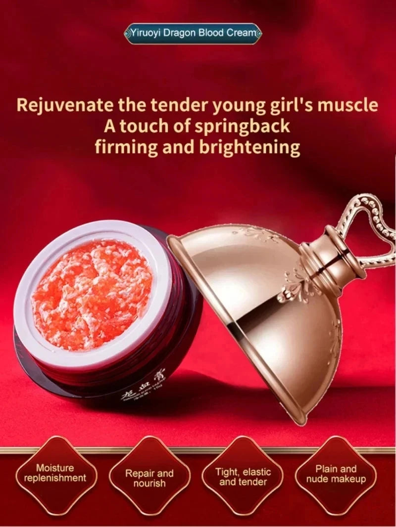 Jar of brightening lifting face cream with dragon's blood extract