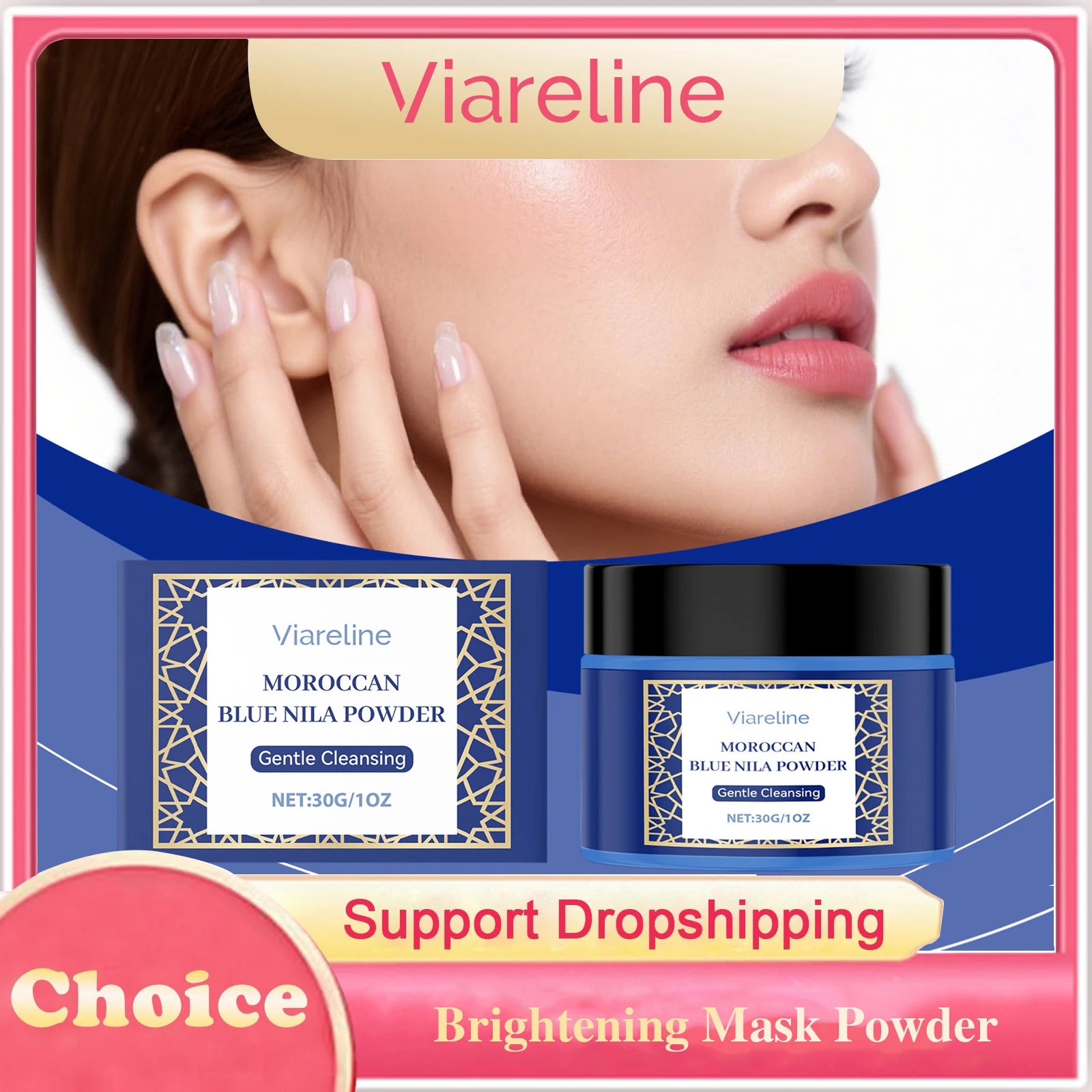 Brightening mask powder for glowing, smoother skin with hydrating and pore-refining benefits