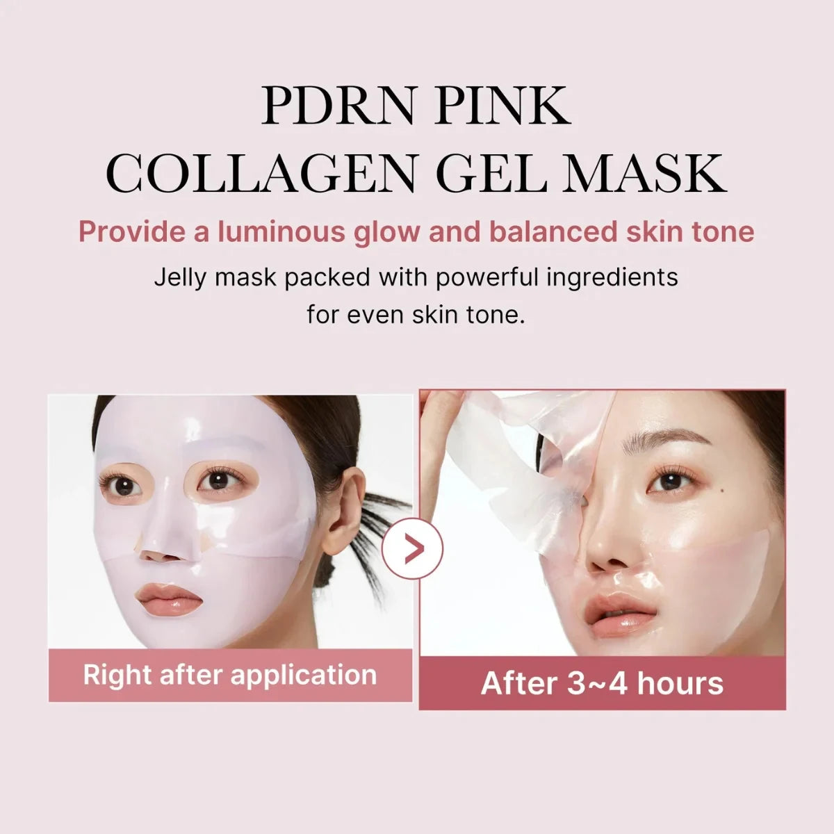 Sheet mask infused with salmon DNA PDRN and pink vita complex