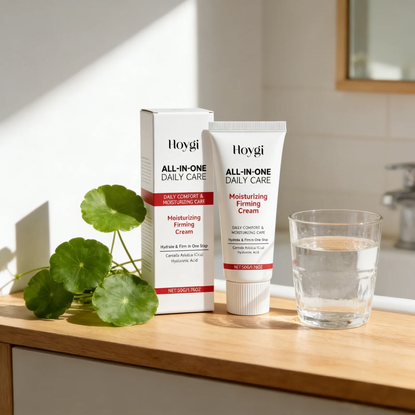 HOYGI — Centella HA Firming Cream — Product packaging front detail with label