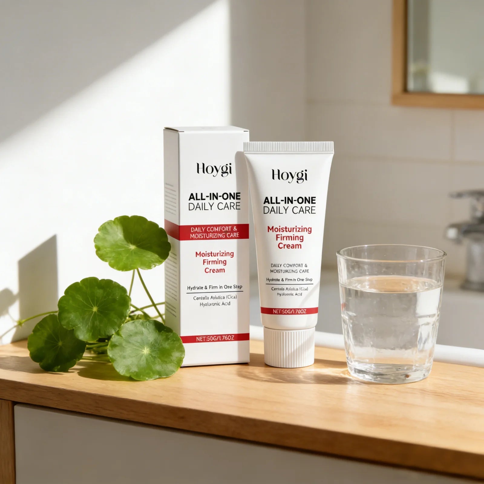 HOYGI — Centella HA Firming Cream — Product packaging front detail with label