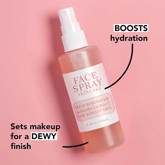 100ml rose water herbal face mist spray bottle for hydrating and refreshing skin
