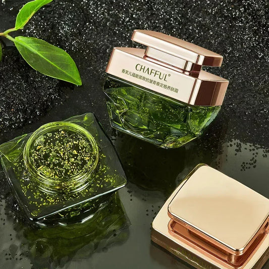 SkinSwaag Beauty — CHAFFUL Sea Grape Cream — Jar opened showing cream texture