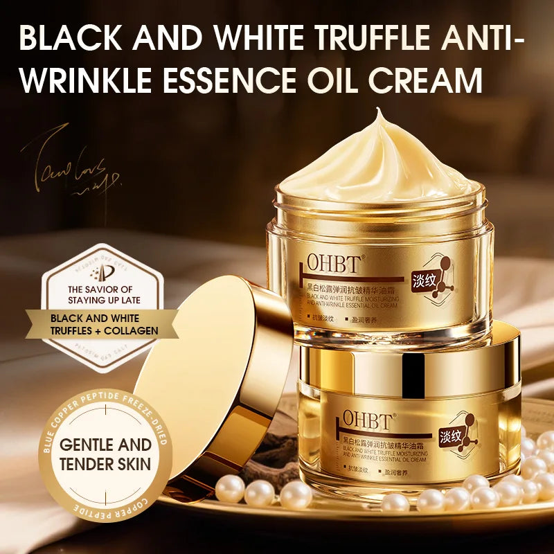 OHBT Black and White Loose Face Cream tightens, anti-wrinkle, reduces fine lines, removes yellowing, hydrates and moisturizes