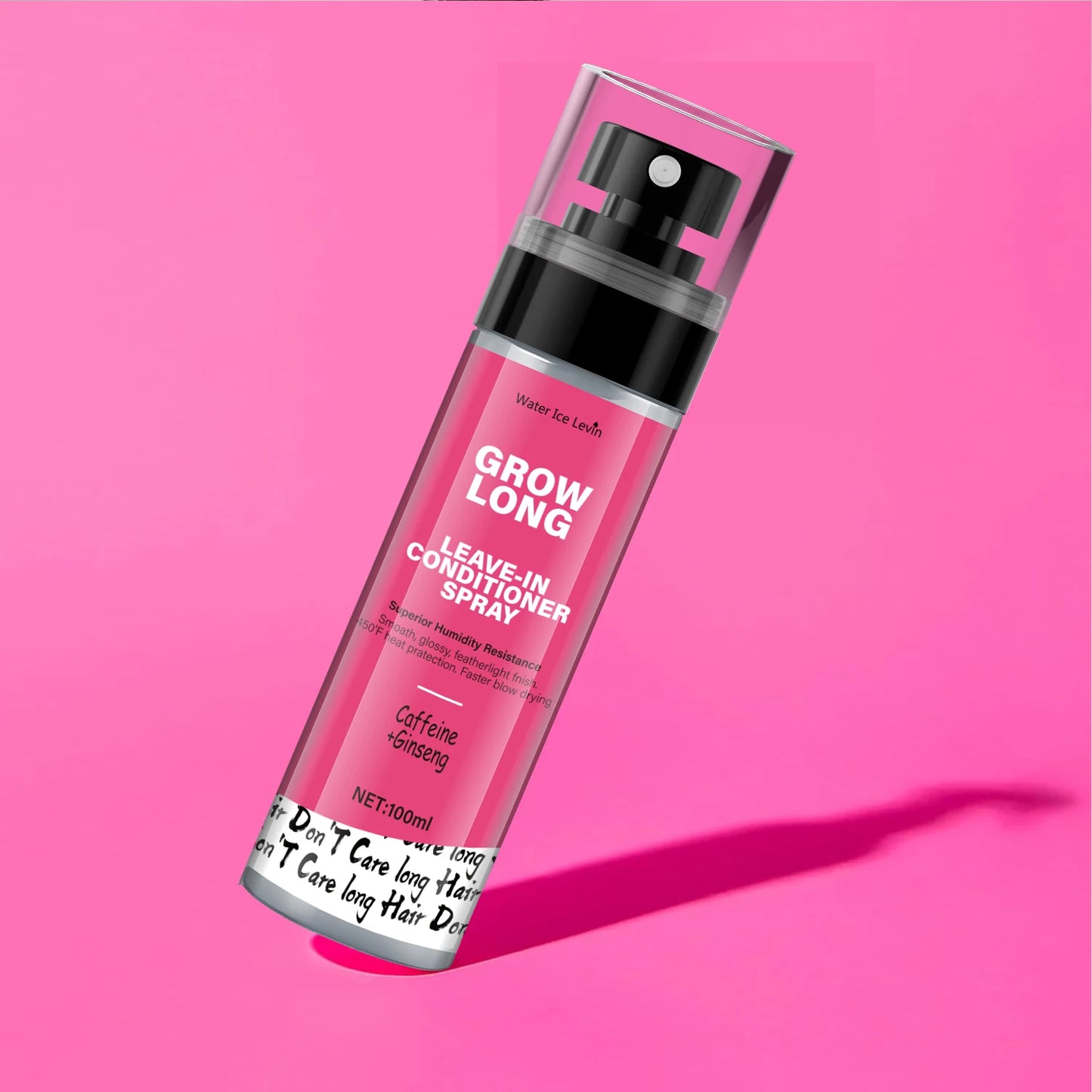 Leave-in spray bottle with biotin and vitamin E for hair