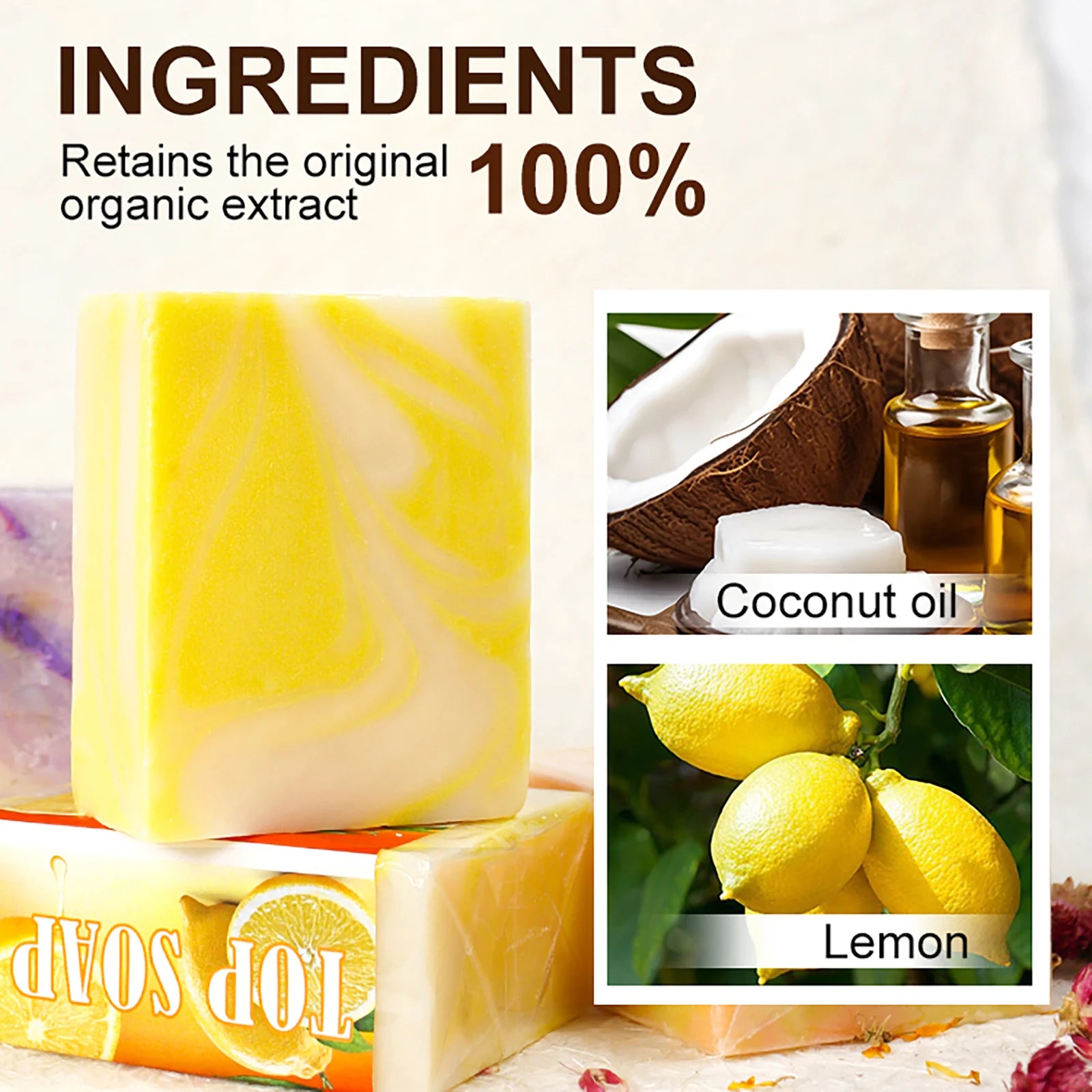 LKIAE Lemon Vitamin C Soap — lemon extract + vitamin C — soap lather foam detail