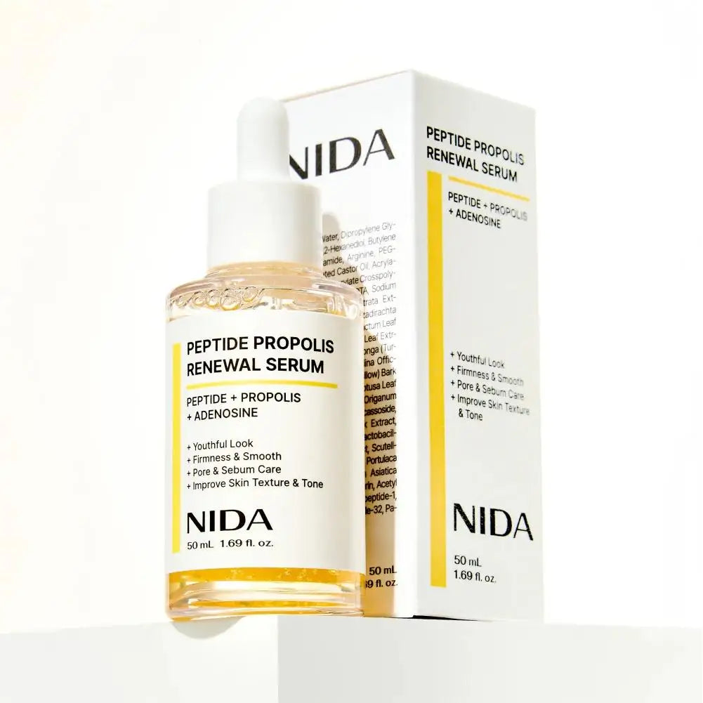 NIDA Skin Care Kit — retinol + probiotic + TXA — individual products in kit on white background