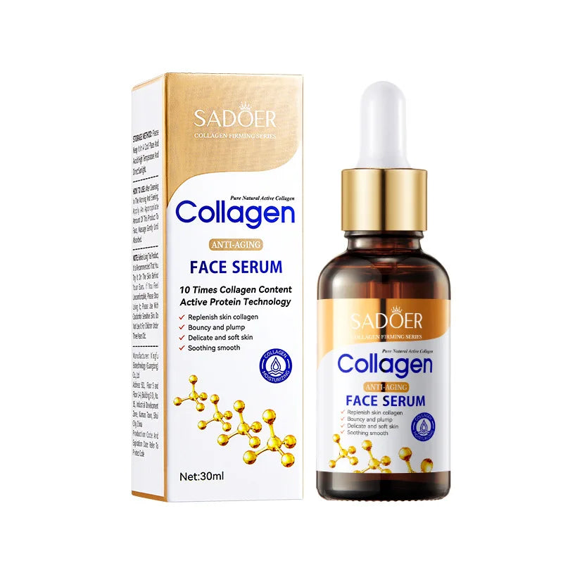 Anti-aging collagen face cream container for firming and hydration