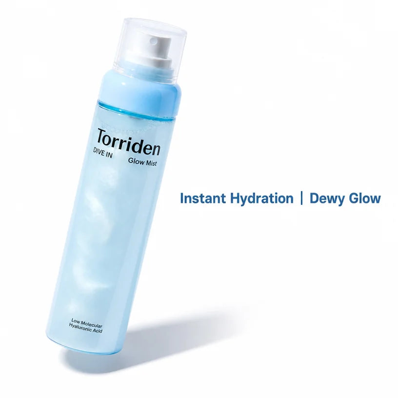 Facial mist spray bottle with hydrating hyaluronic acid and soothing cica formula