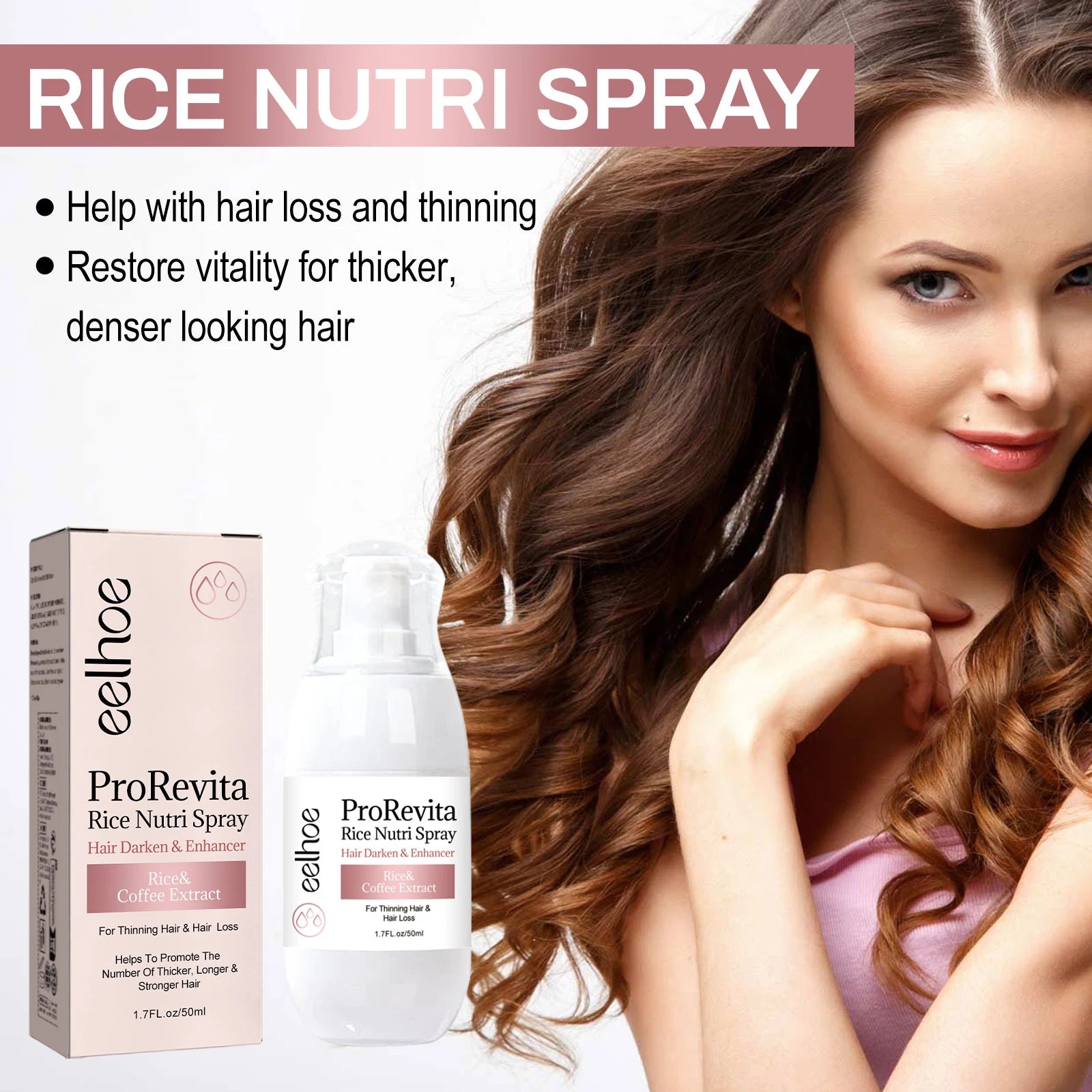 EELHOE — Rice Water Hair Growth Spray — Hair repair and strengthening demonstration