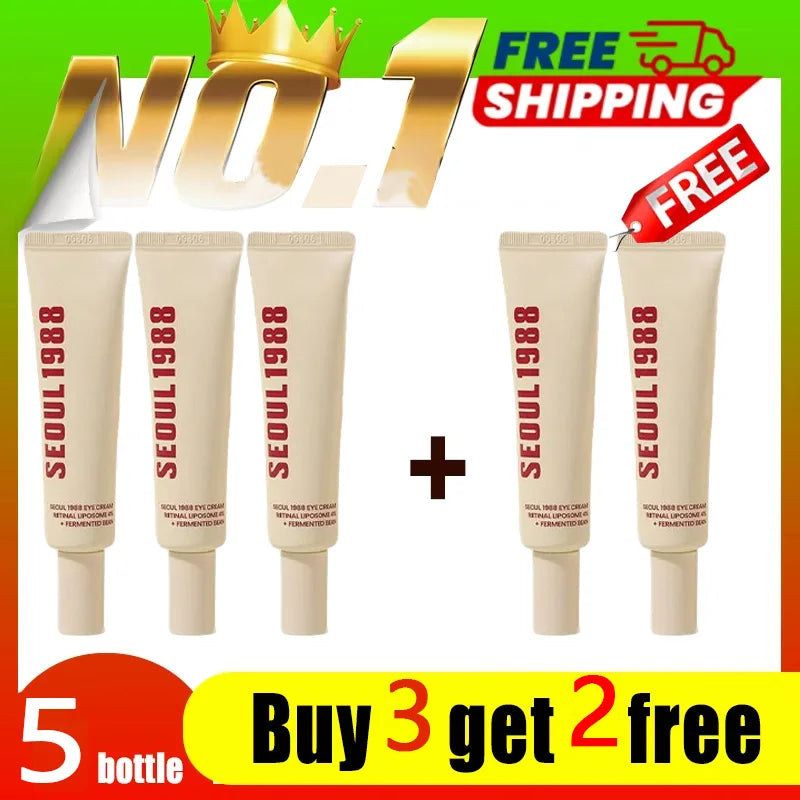 Retinol eye cream tube targeting dark circles and under-eye puffiness