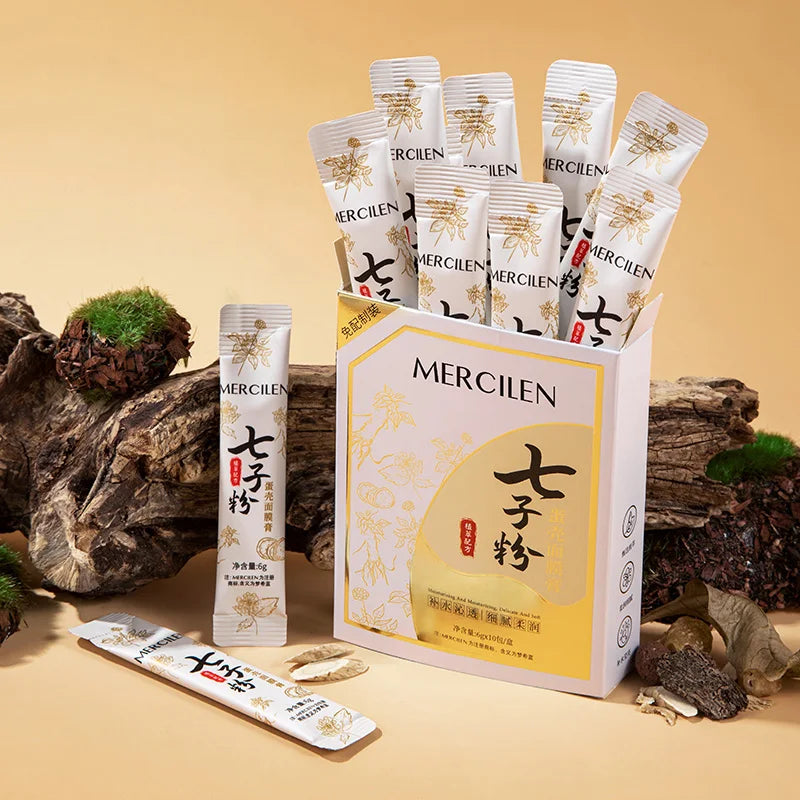 Moisturizing brightening collagen facial mask on white background