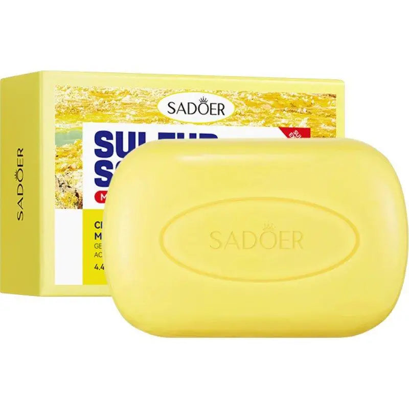Sulfur soap bar for removing mites and moisturizing skin