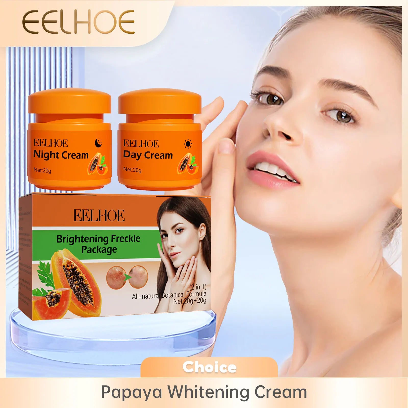 Papaya brightening face cream for day and night use