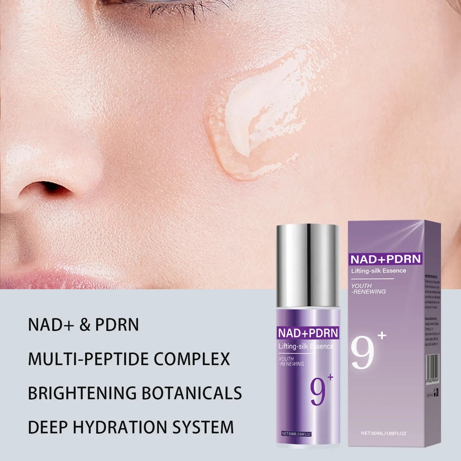 SkinSwaag Beauty NAD+ PDRN — Lifting & Silk — Before and after skin firming results