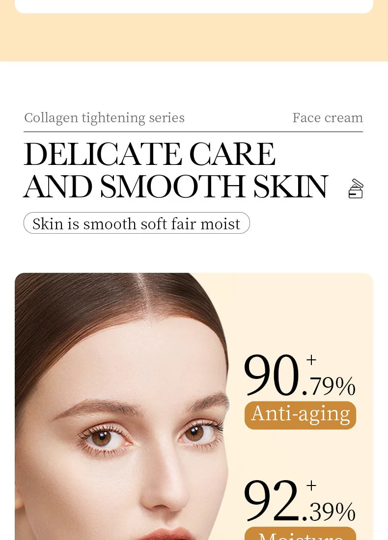 Jar of collagen firming moisturizing face cream