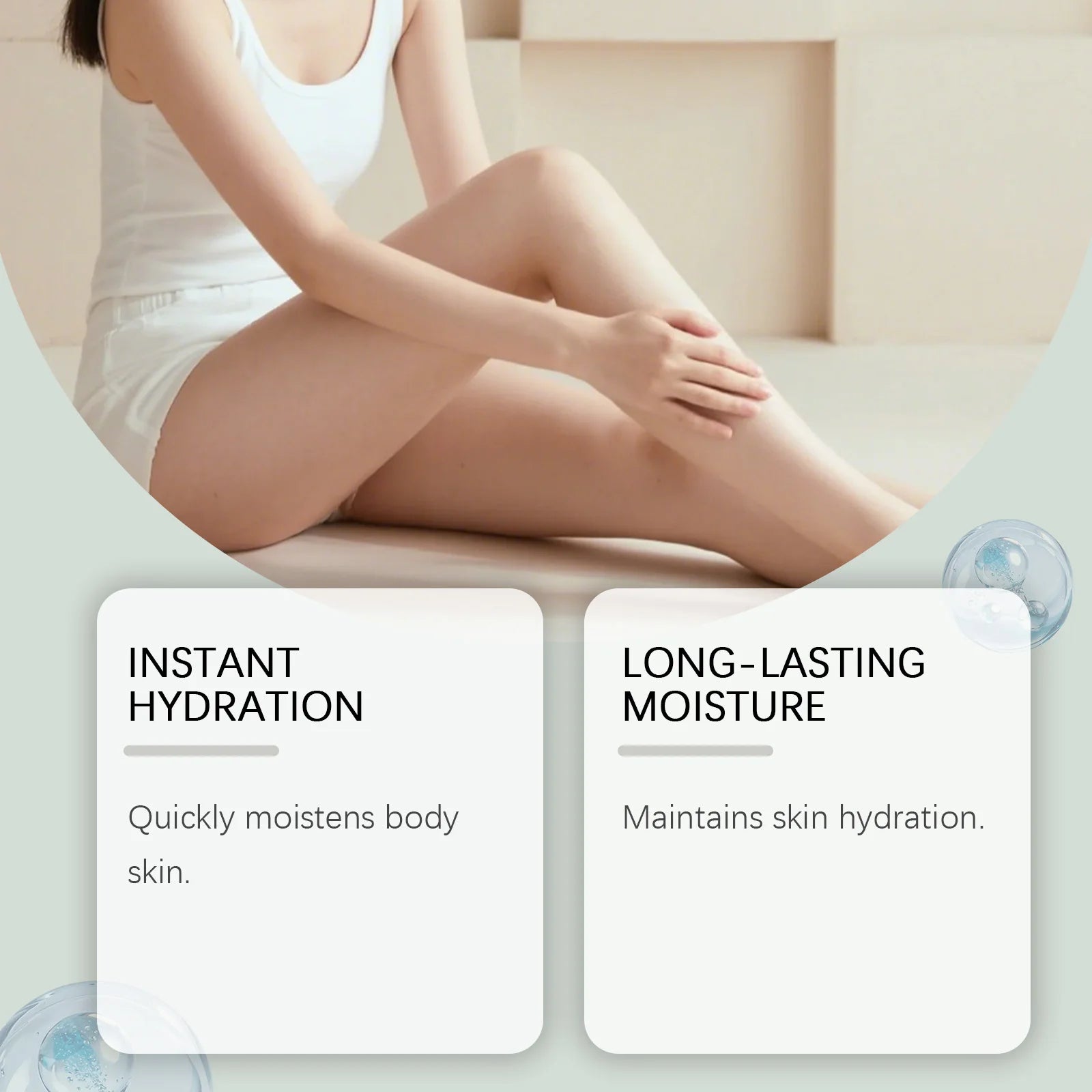 Hyaluronic acid body serum bottle for deep hydration