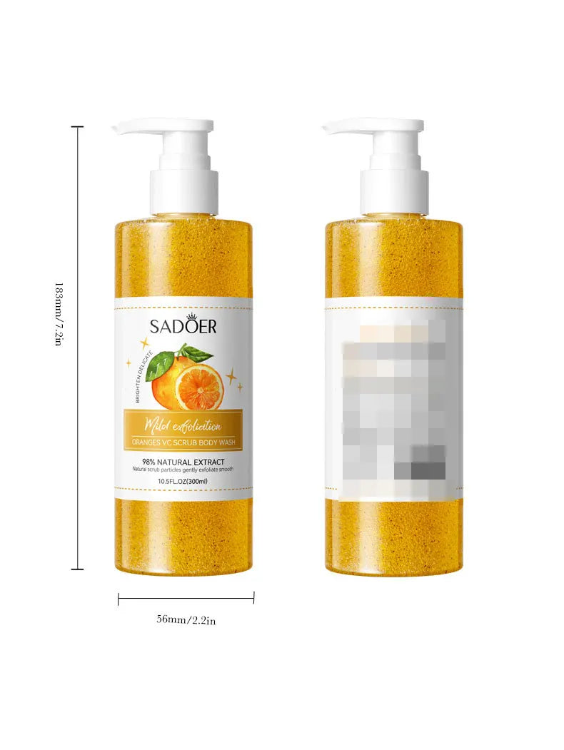 SADOER Peach Fruit Body Scrub Shower Gel