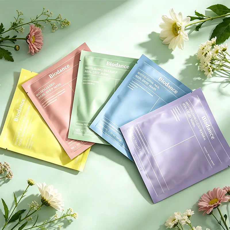 Bio-collagen gel facial mask for deep hydration and brightening suitable for all skin types