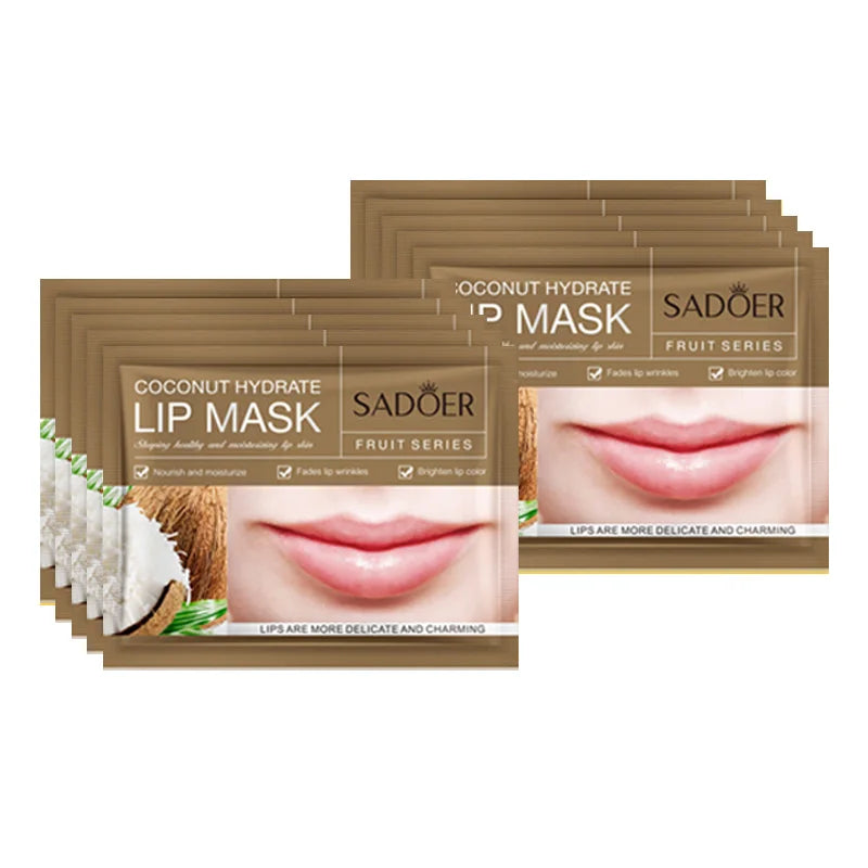 SADOER Fruit & Collagen Crystal Gel Lip Mask — Collagen & Fruit Extract — Jar size comparison in hand