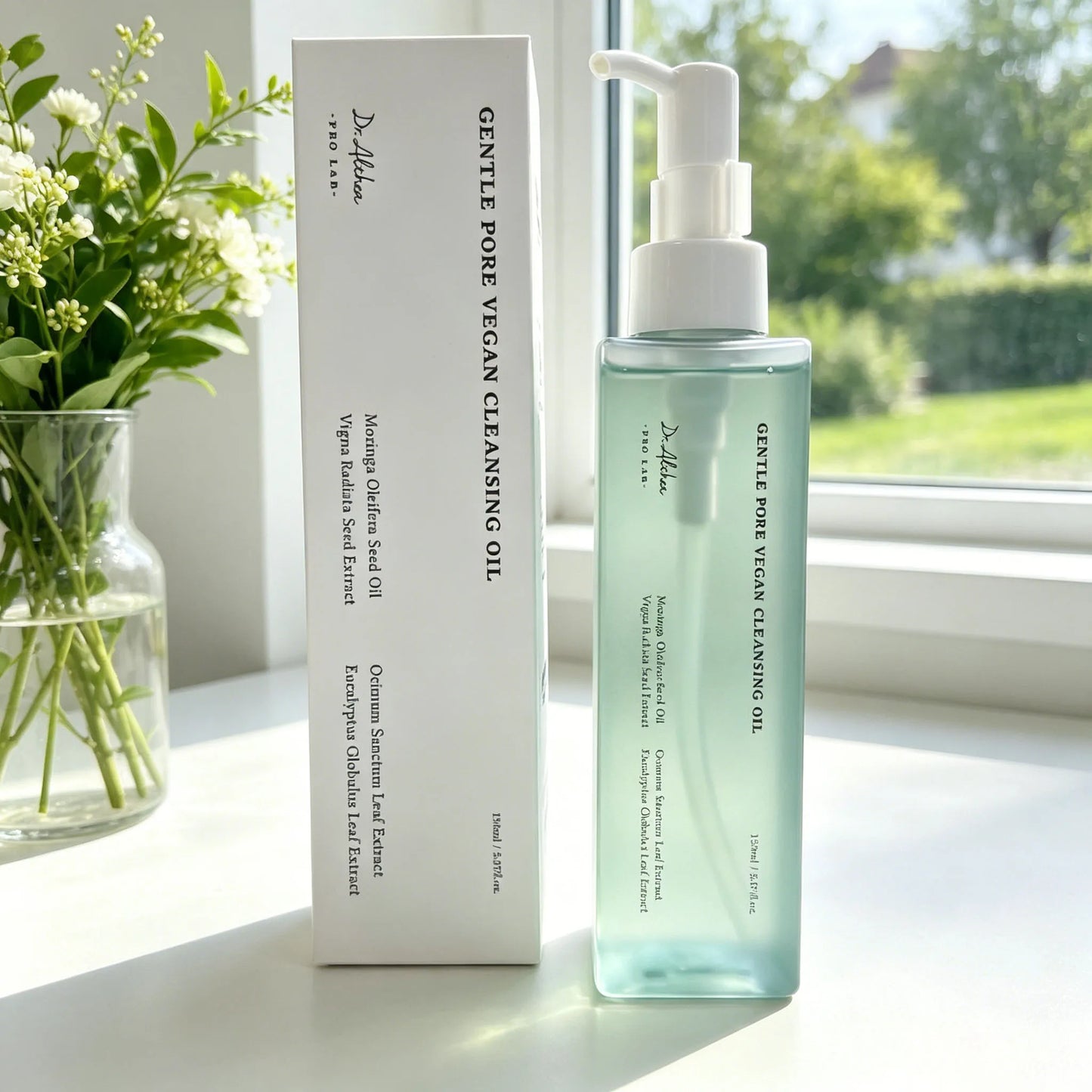 DR ALTHEA Gentle Cleansing Makeup Remover Oil — Oil-Based — Light green and white squeeze tube with box on white background