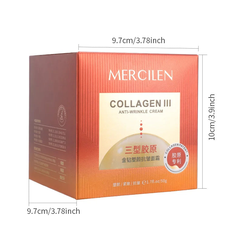 MERCILEN Type III Collagen Nourishing Face Cream — Type III Collagen — Jar front view close-up