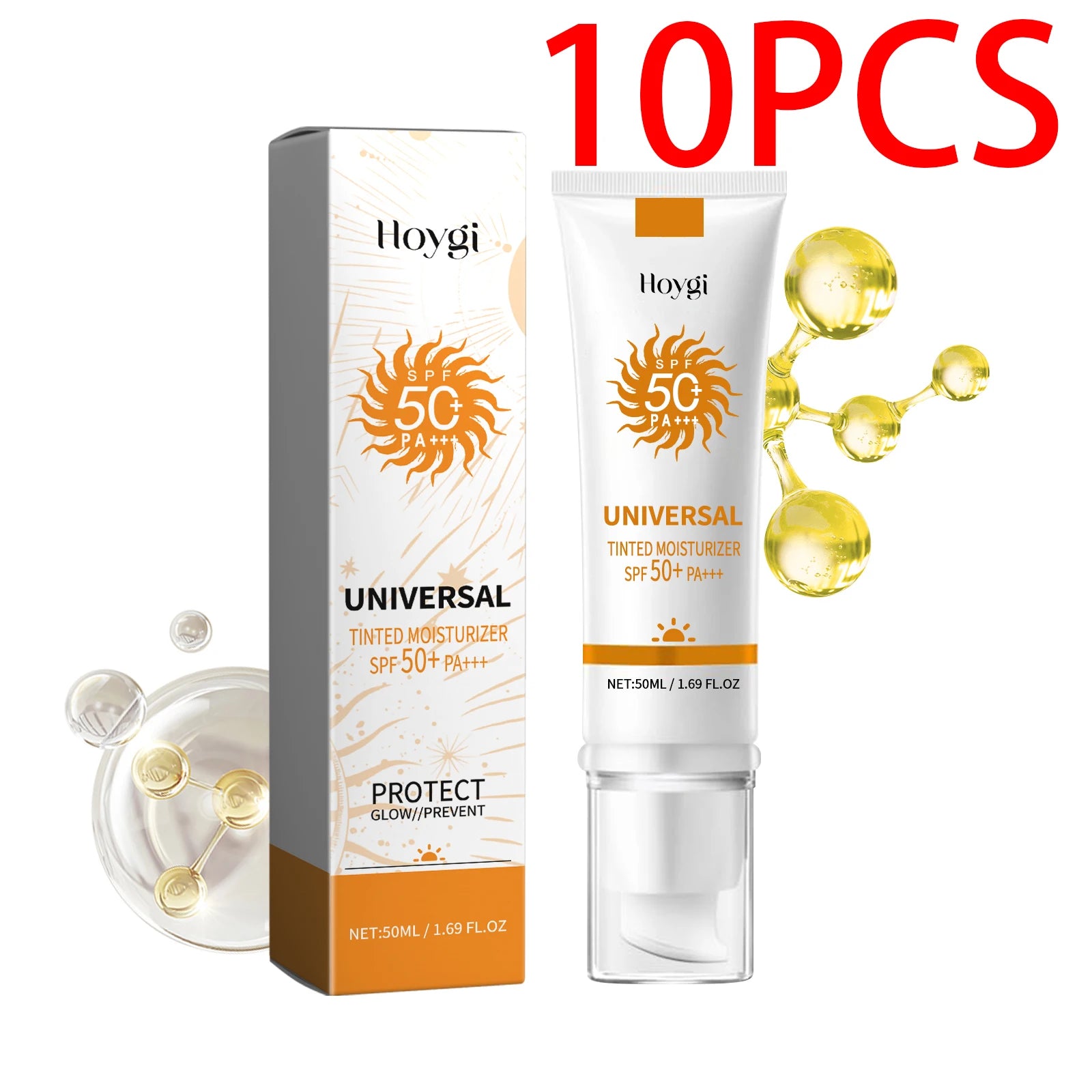 HOYGI — UV Shield Brightening Cream — Brightening effect demonstration on skin