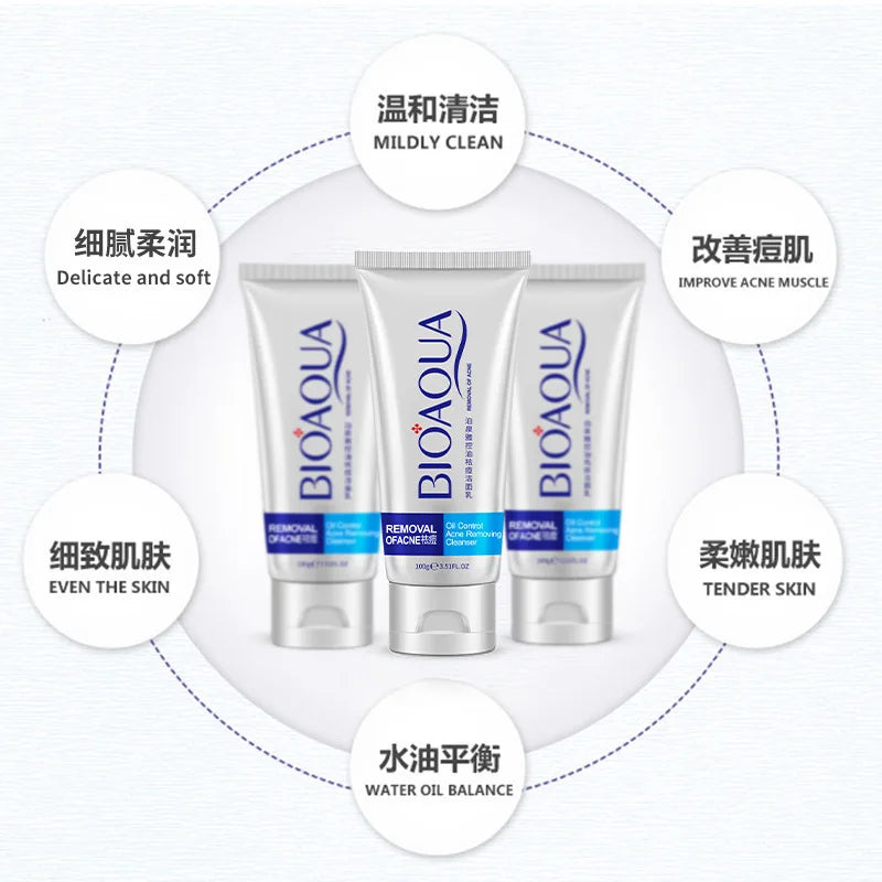 Facial cream jar for acne treatment with salicylic acid, pore-refining formula.