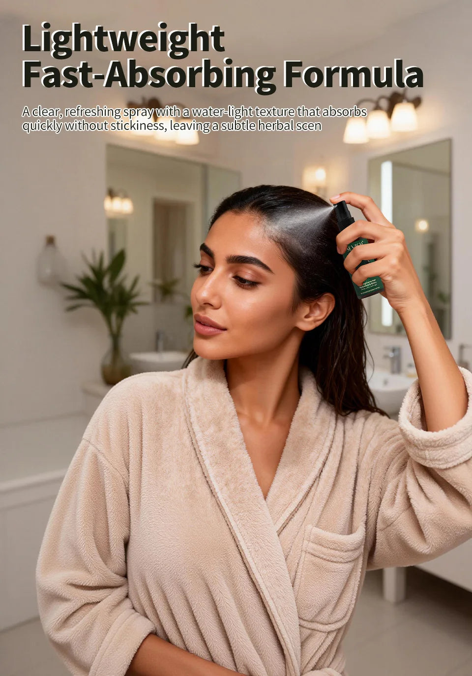Hair growth set with serum, essential oil, shampoo soap, and thickening oil spray for men and women