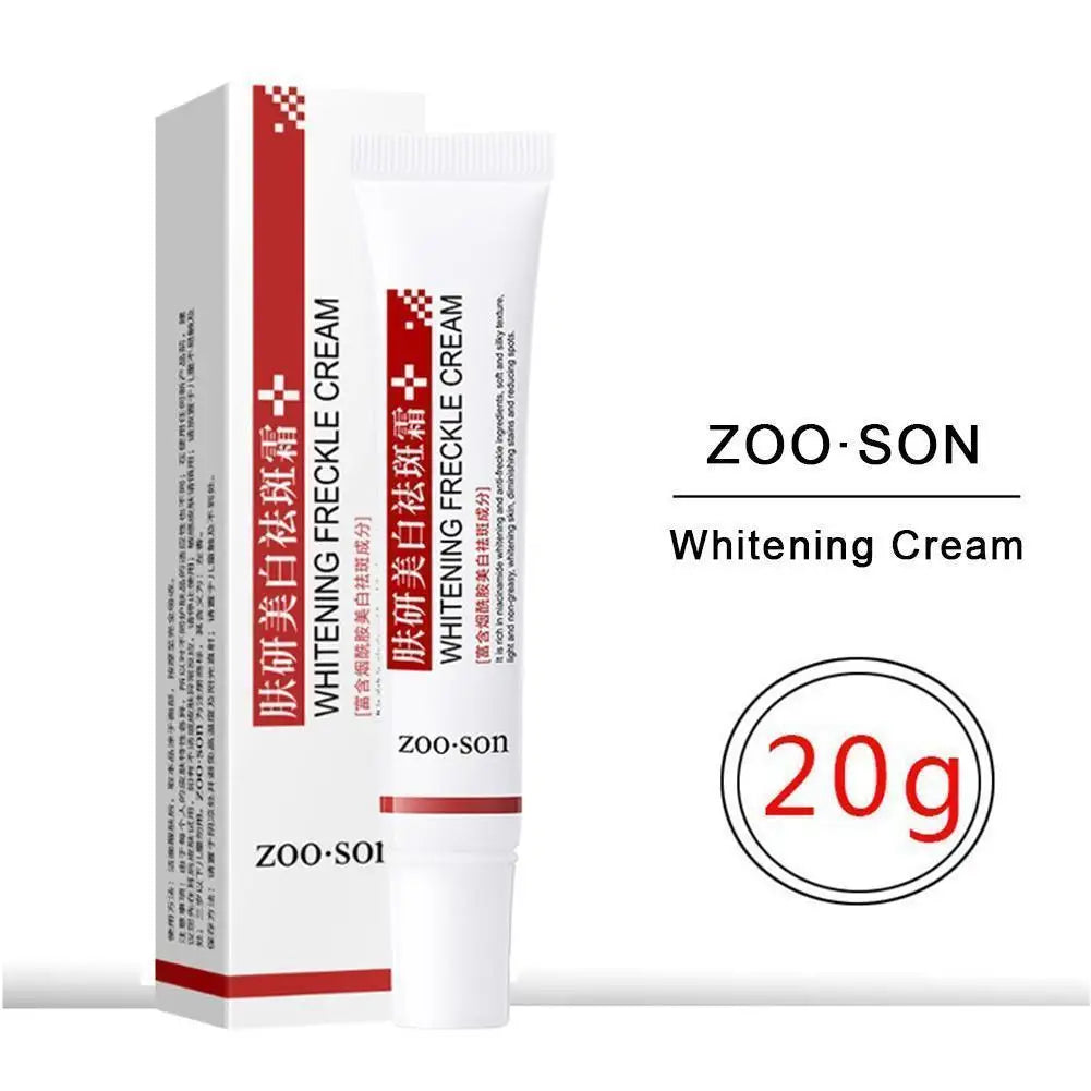 ZOO-SON Niacinamide Brightening Freckle Cream — Niacinamide — Cream applied on facial skin brightening demo