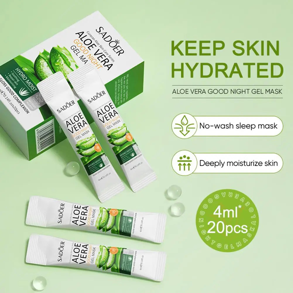 Aloe vera collagen gel overnight sleeping mask container