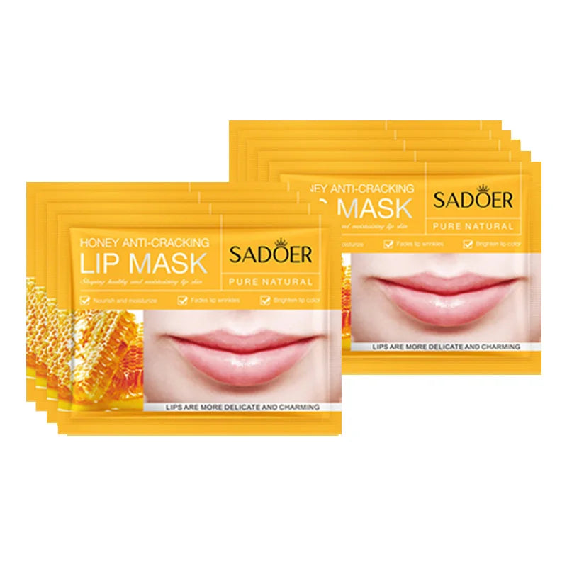 SADOER Fruit & Collagen Crystal Gel Lip Mask — Collagen & Fruit Extract — Collagen molecule diagram illustration