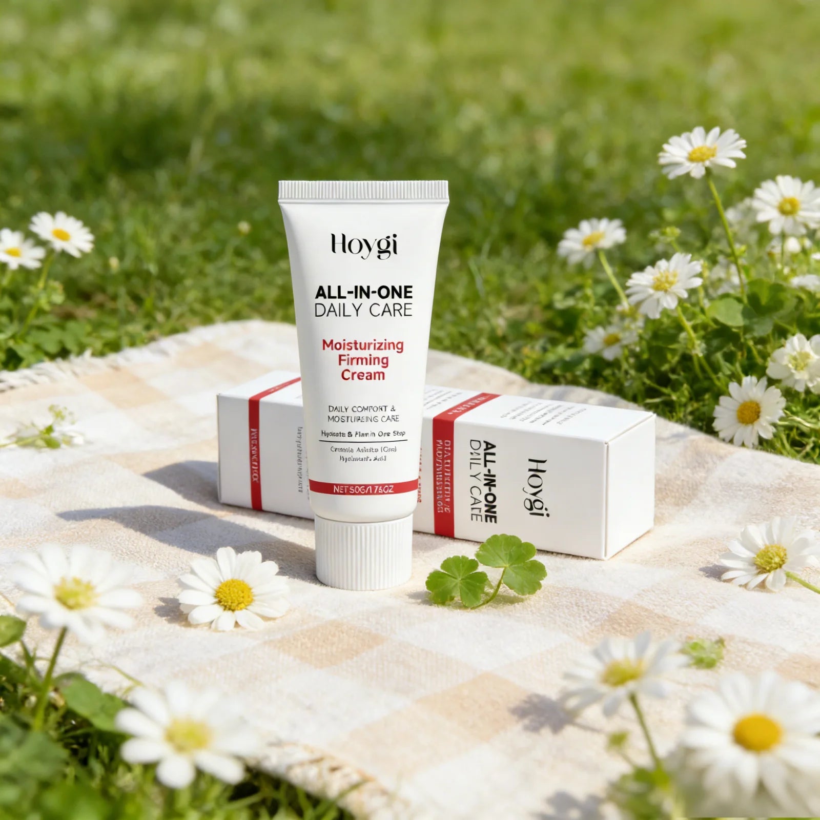 HOYGI — Centella HA Firming Cream — Cream texture on hand