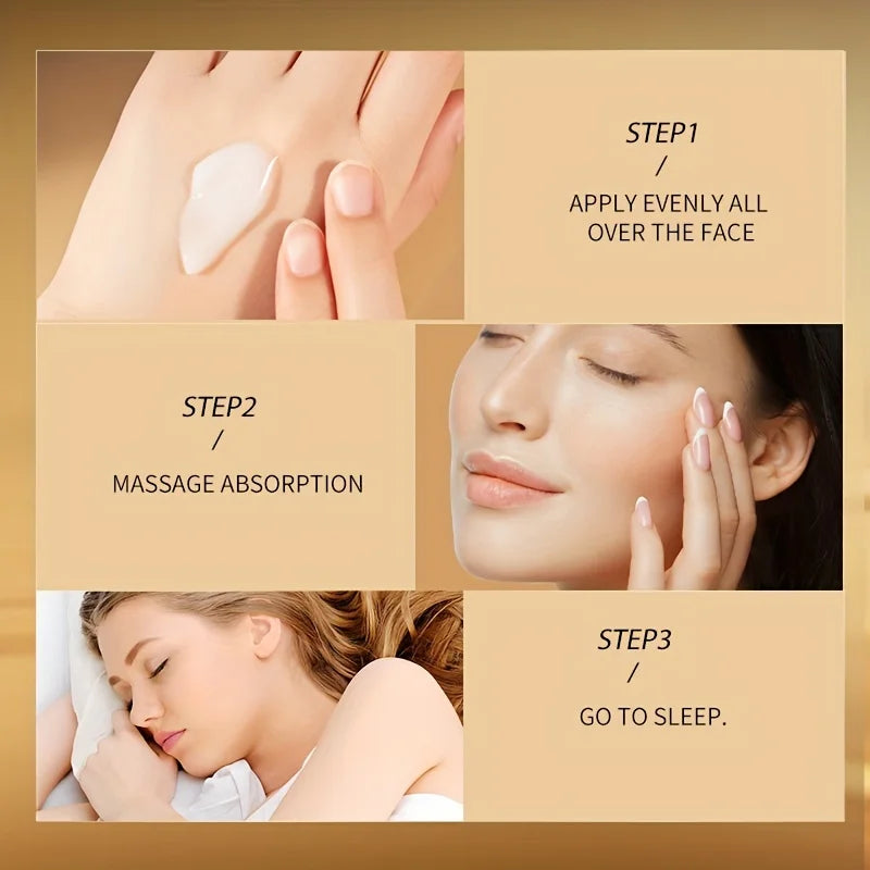 MERCILEN Collagen Polypeptide Overnight Sleeping Mask — Collagen & Polypeptide — Mask sheet unfolded detail