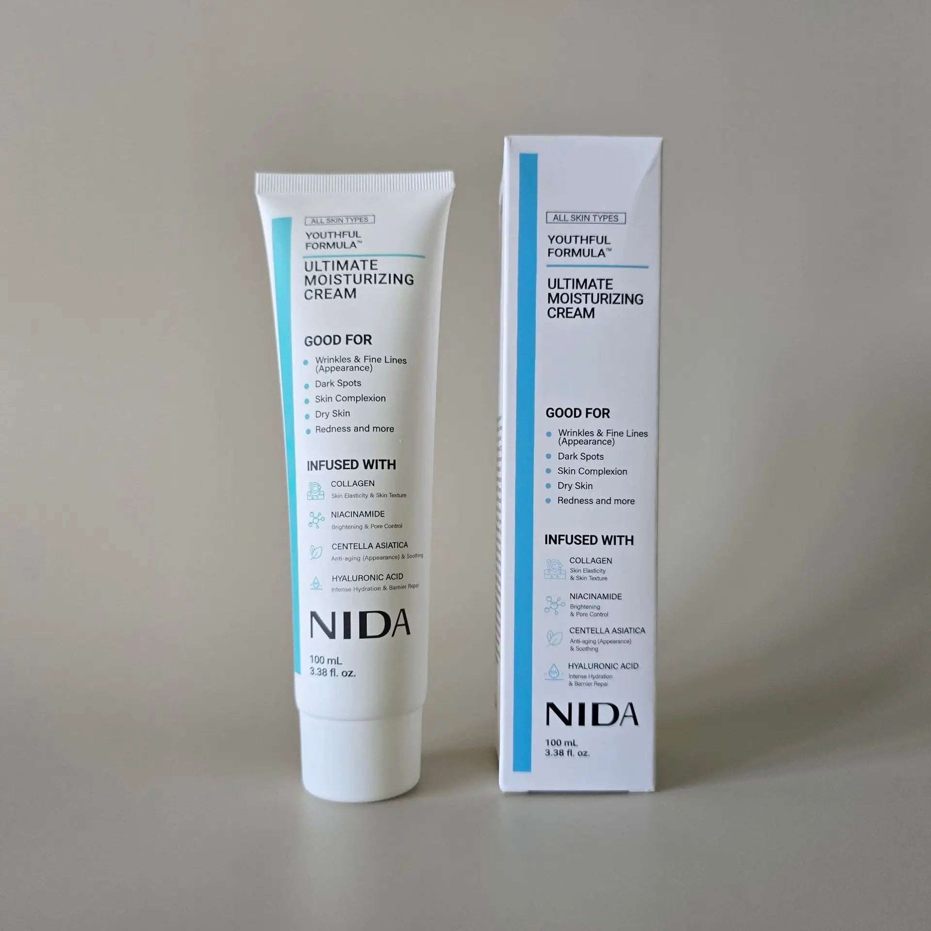 NIDA Skin Care Kit — retinol + probiotic + TXA — product on white background