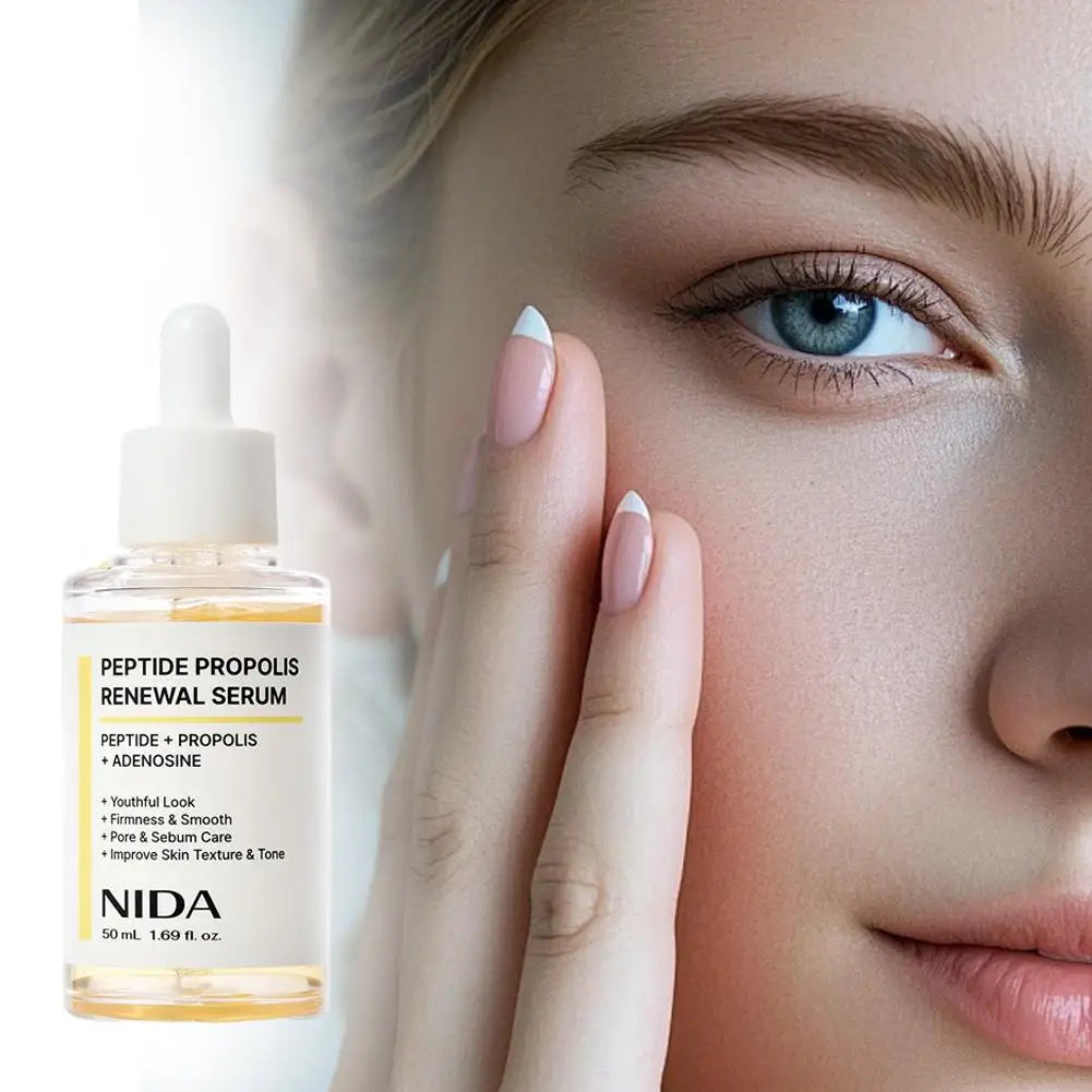 NIDA Facial Serum Eye Cream Set — Peptide & Propolis — Before and after skin renewal results