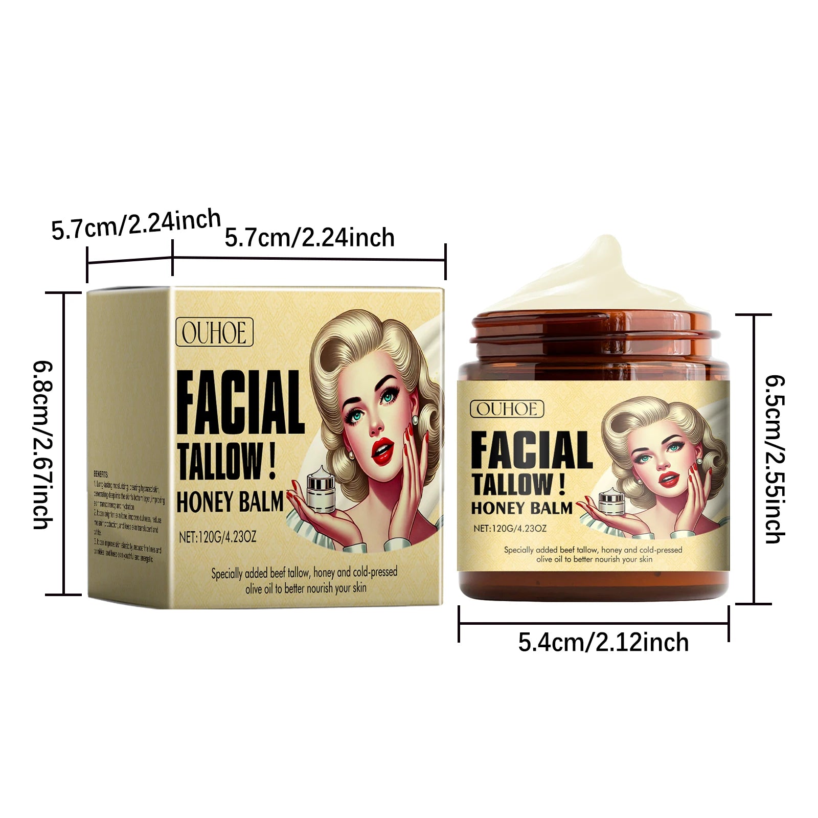 HOYGI Grass-Fed Tallow Honey Balm — Grass-Fed Tallow & Honey — Complete product lifestyle display