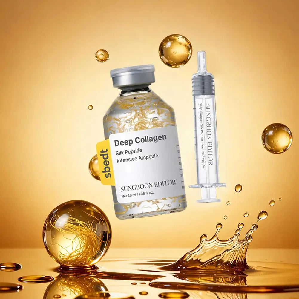 Collagen peptide ampoule serum bottle for face lifting and firming skincare