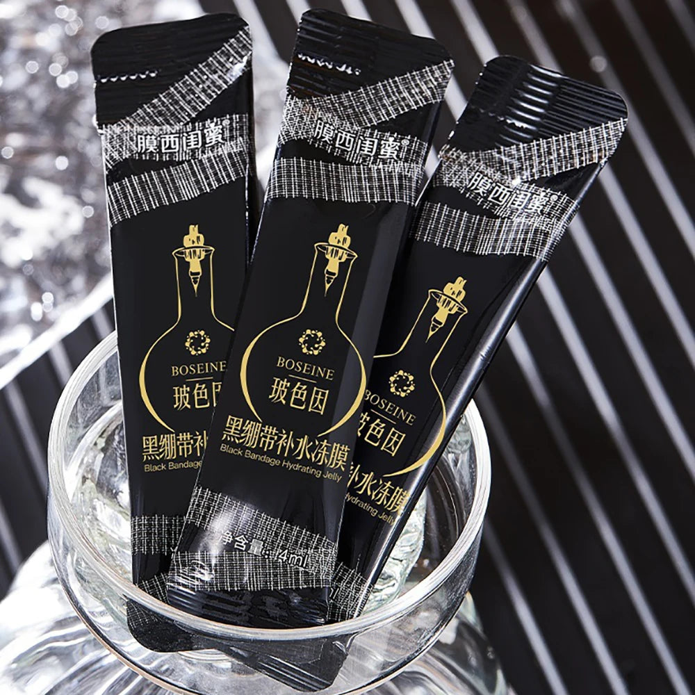 20Pcs Pro-Xylane Black Bandage Fruzen Mask Nourishing Moisturizing No Wash Sleeping Facial Mask Improve Dry Roug Beauty Masks